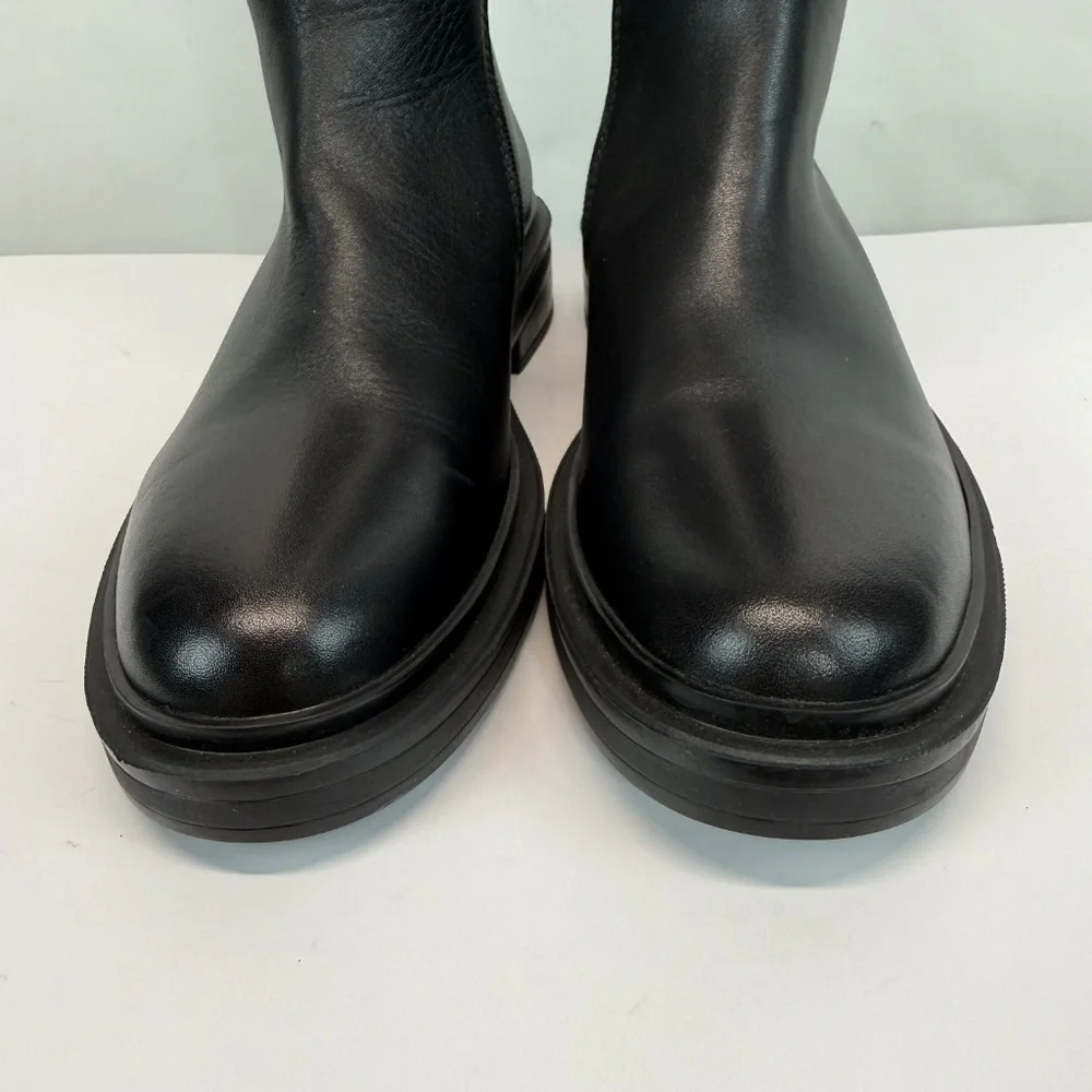 New La Canadienne Leather Knee High Boot Black Sz 9.5